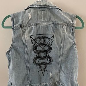 Denim Snake Vest